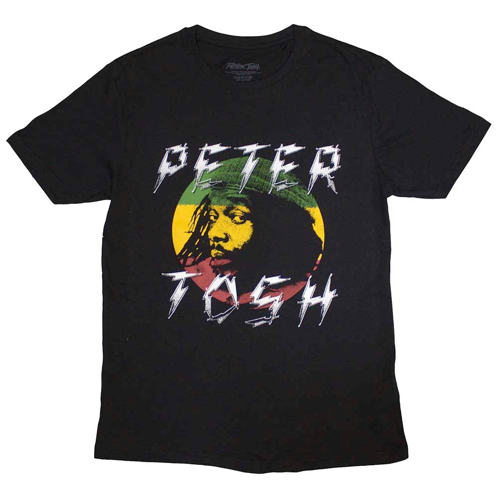 Peter Tosh - Lightning Logo Heren Tshirt - Zwart
